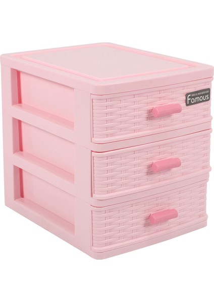 2x Plastik Çekmece Tasarlanmış 3 Bölmeli Takı Saklama Kutusu Pembe (Yurt Dışından) indirimleri