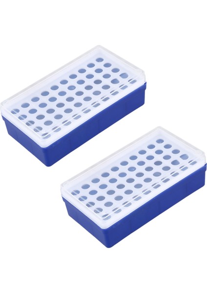 2x Laboratuvar Laboratuvarı Plastik 50 Soket 1.5ml Santrifüj Tüpü Standı Tutucu Kutusu (Yurt Dışından)