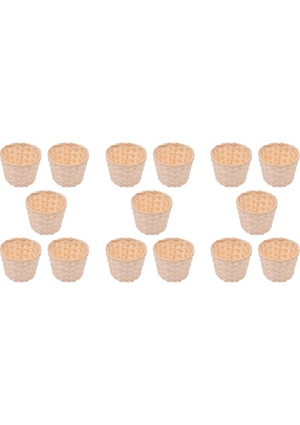 15 Adet Mini Dokuma Sepetler Parti Için Kulpsuz El Sanatları Dekor Çeşitli Durumlar Için Uygundur (7.5X6CM) (Yurt Dışından) indirimleri