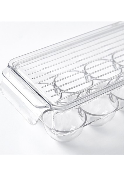 Şeffaf Plastik Yumurtalık - 14 Yumurta Tepsisi Tutucu - Kapaklı Ücretsiz Buzdolabı Düzenleyici, Buzdolabı Saklama Kabı (Yurt Dışından) fırsatları