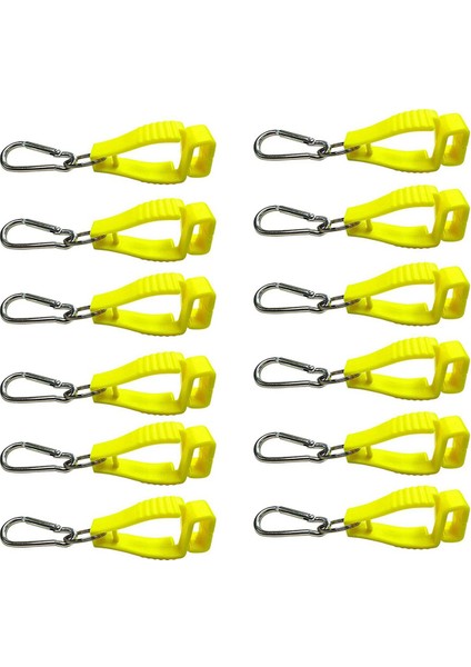Iş Eldiveni Tutucular Için 2x Eldiven Klipleri Inşaat Işçisi Koruma Işçiliği Için Metal Karabinalar ile Eldiven Kemer Klipsi (Sarı) (Yurt Dışından)
