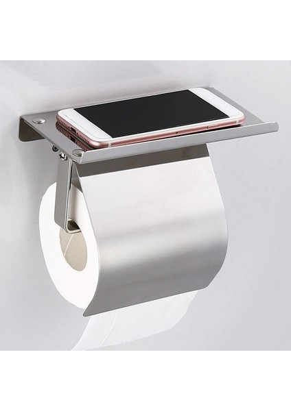 3x Modern Paslanmaz Çelik Duvara Monte Tuvalet Kağıdı Tutucu Telefon Raf Rulo Kağıt Tutucu Banyo Armatür Banyo (Yurt Dışından) fırsatları