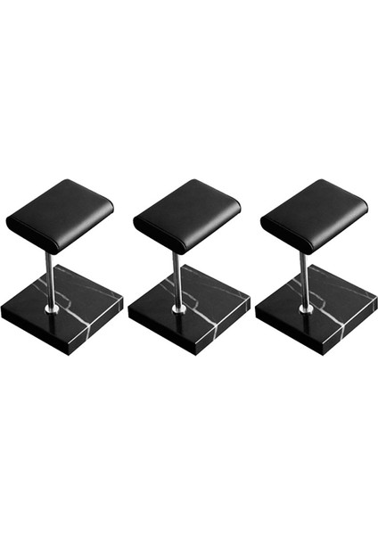 3x Siyah Mermer Taban Saat Standı Gümüş Renk Metal Çubuk Kemer Izle Ekran Sahne Bilezik Standı Takı Yerleştirme Standı (Yurt Dışından)