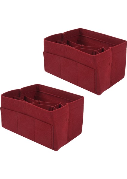 2x Kadın Keçe Kumaş Iç Çanta Insert Çantaya Uygun Çok Cepler Kozmetik Çantaları Depolama ve Kişisel Eşyalar (Yurt Dışından) fiyatları