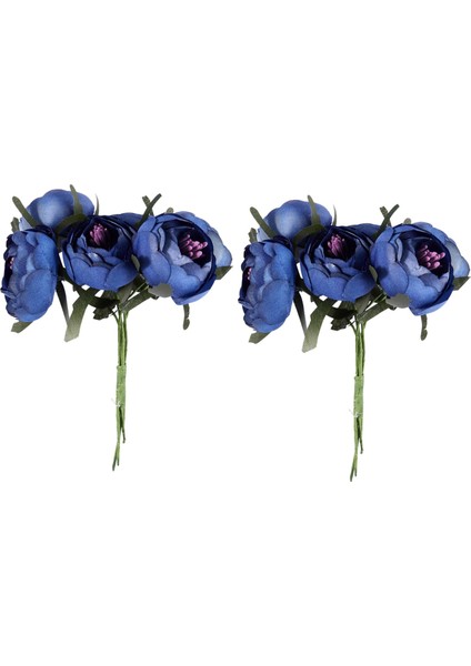 12 Adet Simülasyon Ipek Kumaş Buket Gelin Tutan Çiçekler Dekoratif Çiçekler (Kraliyet Mavi Mor Kalp) (Yurt Dışından) fiyatları