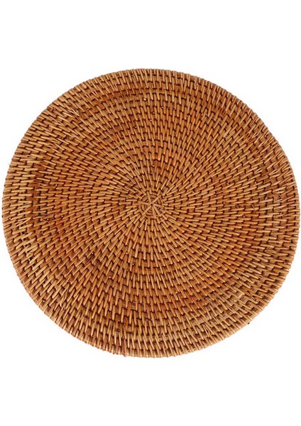 5x Rattan Saklama Tepsisi, Saplı Yuvarlak Sepet, El Dokuma, Rattan Tepsi Hasır Sepet L (Yurt Dışından)