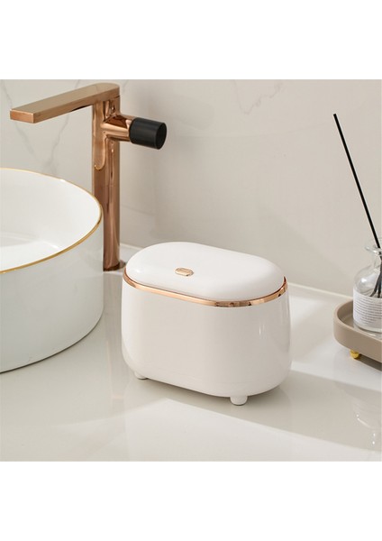 Pres Tipi Masaüstü Küçük Kapaklı Çöp Kovası, Küçük Depolama Kovası Minik Masaüstü Atık Çöp Kutusu, Beyaz (Yurt Dışından) modelleri