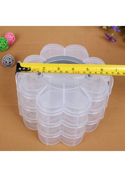 2x 3 Katmanlı Şeffaf Plastik Istiflenebilir Organizatör Depolama Hobi Zanaat Kutusu Konteyner Mücevher Kutusu - Şeffaf (Yurt Dışından) fırsatları