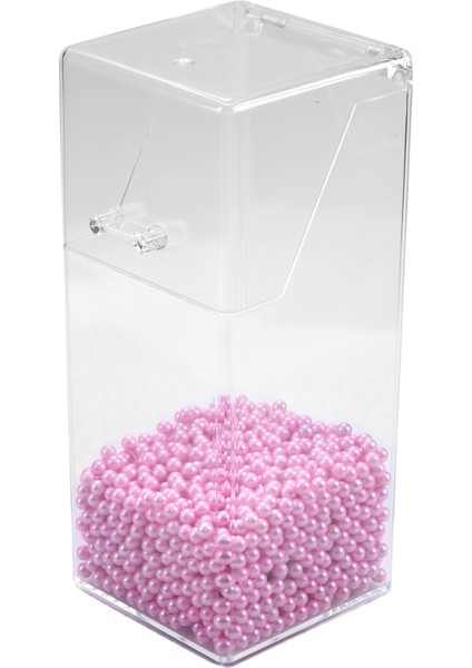 Bayanlar Makyaj Fırçası Saklama Kutusu Kozmetik Ruj Kalemi Saklama Kutusu Şeffaf Saklama Kutusu Tutucu Pembe Inci (Yurt Dışından)