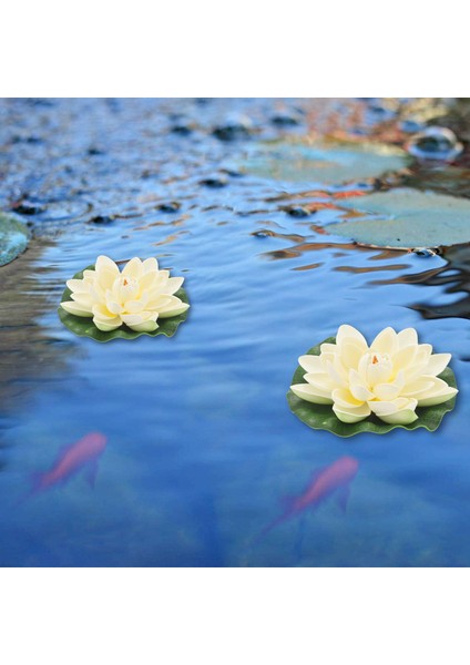 6 Adet Yapay Yüzen Köpük Lotus Çiçekleri, Nilüfer Pedi Süsleri Ile, Fildişi Beyaz, Veranda Koi Gölet Havuzu Akvaryum Ev Bahçe Düğün Parti Özel Etkinlik Dekorasyon Için Mükemmel (Yurt Dışından)