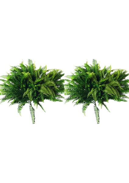 20 Adet Yapay Boston Fern Çalı Ipek Bitki Asılı Sahte Yeşillik Ev Dekor (Yurt Dışından)