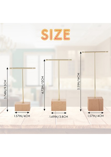 3 Parça Moda T-Bar Takı Vitrin Standı Tutucu Küpe Asılı Organizatör Takı Seti (Yurt Dışından) indirimleri