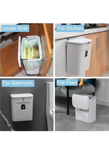 Tezgah Üstü Veya Lavabo Altı Için Mutfak Kompost Kutusu, Kapaklı Küçük Çöp Kovası Asılır, Monte Edilebilir Iç Mekan Kompost Kovası(C) (Yurt Dışından)