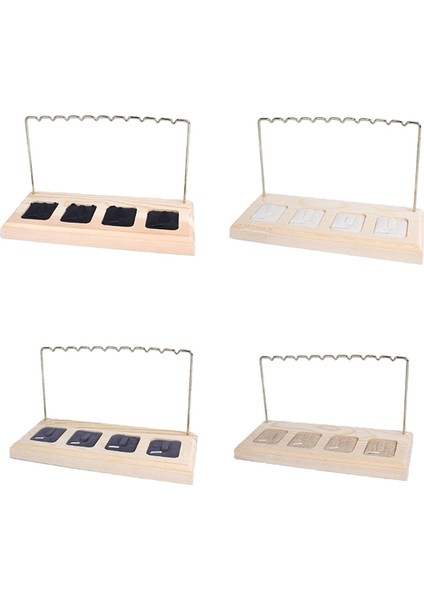 Takı Ağacı Standı Beyaz Metal ve Ahşap Temel Depolama Bilezikler Küpe Tutucu Organizatör Takı Ekranı Beyaz (Yurt Dışından)