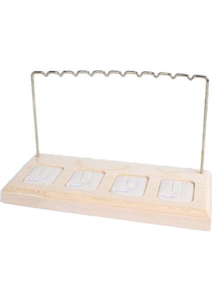 Takı Ağacı Standı Beyaz Metal ve Ahşap Temel Depolama Bilezikler Küpe Tutucu Organizatör Takı Ekranı Beyaz (Yurt Dışından) fiyatları