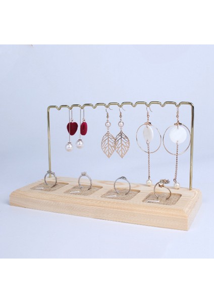 Takı Ağacı Standı Beyaz Metal ve Ahşap Temel Depolama Bilezikler Küpe Tutucu Organizatör Takı Ekranı Beyaz (Yurt Dışından) fırsatları