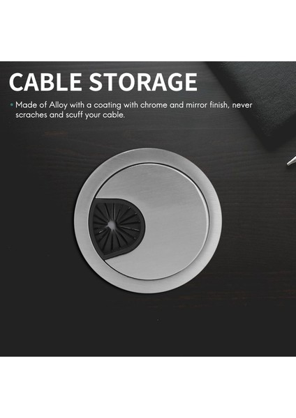 Pc Bilgisayar Paslanmaz Çelik 50 mm Çap Masa Rondelası Kablo Deliği Kapağı (Yurt Dışından) modelleri