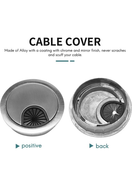 Pc Bilgisayar Paslanmaz Çelik 50 mm Çap Masa Rondelası Kablo Deliği Kapağı (Yurt Dışından) indirimleri