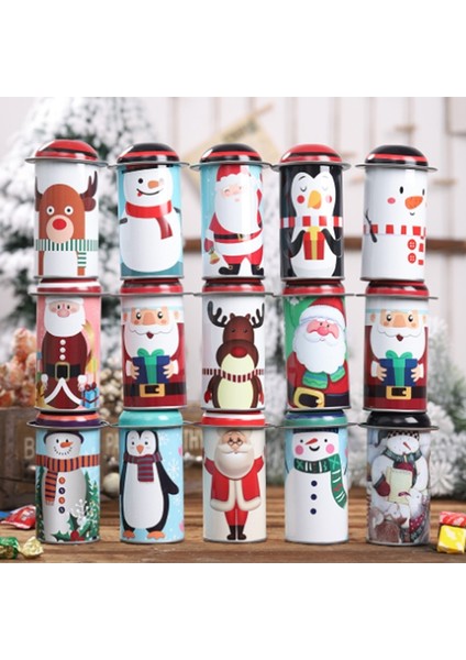 6 Adet Noel Şeker Kutusu Noel Süslemeleri Depolama Demir Kutu Şeker Kutuları Çocuk Hediye Kovası Noel Şekeri Hediye Organizatör Şeker Kavanozu (Yurt Dışından) fırsatları