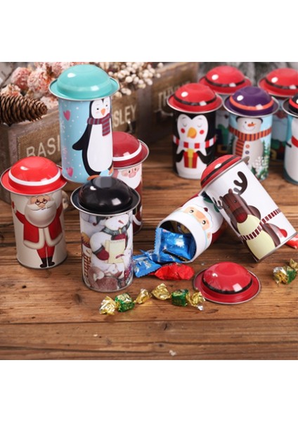 6 Adet Noel Şeker Kutusu Noel Süslemeleri Depolama Demir Kutu Şeker Kutuları Çocuk Hediye Kovası Noel Şekeri Hediye Organizatör Şeker Kavanozu (Yurt Dışından) indirimleri