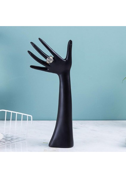 Uzun Çubuk Yüzük Ekran Standı Bilezik Depolama Dekorasyon Bilezik Yüzük Takı Standı Takı Ekran Sahne-Siyah (Yurt Dışından)