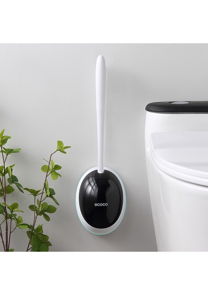 Ecoco Tuvalet Fırçası ve Tutucu Seti Silikon Kıllar Boşaltılabilir Lavabo Fırçası Ev Banyo Duvara Monte Temizleme Araçları A (Yurt Dışından) modelleri