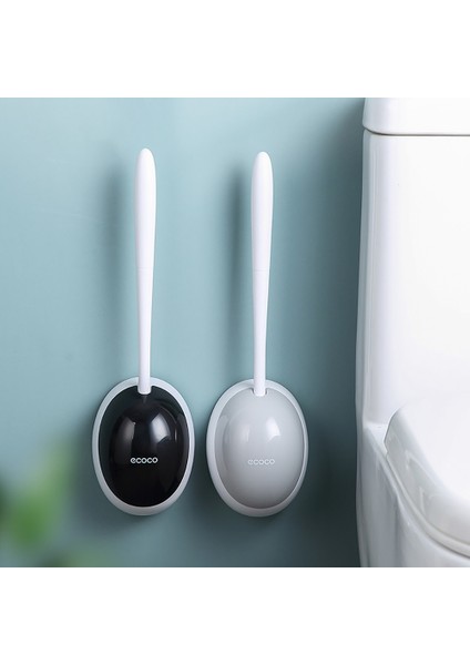 Ecoco Tuvalet Fırçası ve Tutucu Seti Silikon Kıllar Boşaltılabilir Lavabo Fırçası Ev Banyo Duvara Monte Temizleme Araçları A (Yurt Dışından) fırsatları