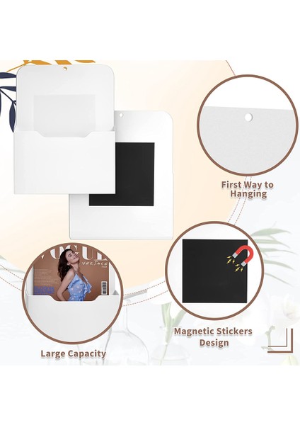 6 Paket Manyetik Dosya Tutucu Mektup Boyutu Manyetik Kağıt Tutucu Dergi Posta Duvar Dosya Tutucu Depolama Cebi (S/m/l) (Yurt Dışından) modelleri
