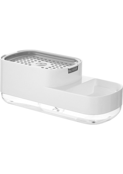 Sünger Tutuculu Mutfak Sabunu Dispenseri, Evye Için Bulaşık Deterjanı Dispenseri, Sabun ve Sünger Caddy, Siyah (Yurt Dışından)