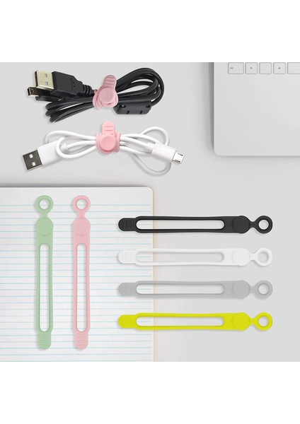 24 Paket Yeniden Kullanılabilir Kablo Bağları, 4,2 Inç Ayarlanabilir Silikon Kablo Askıları, Kablo Düzenleyici, Kordon Sarma ve Kanca Döngüsü (24 Paket) (Yurt Dışından) fiyatları