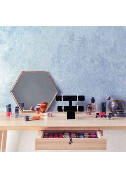 3x 2 Katlı Bileklik Bileklik Ekran Tutucu T-Bar Standı Siyah (Yurt Dışından) fırsatları