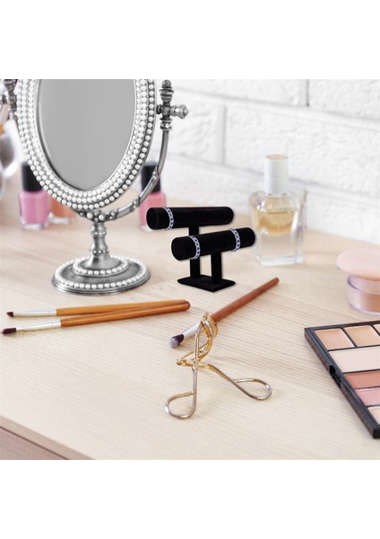 3x 2 Katlı Bileklik Bileklik Ekran Tutucu T-Bar Standı Siyah (Yurt Dışından) indirimleri