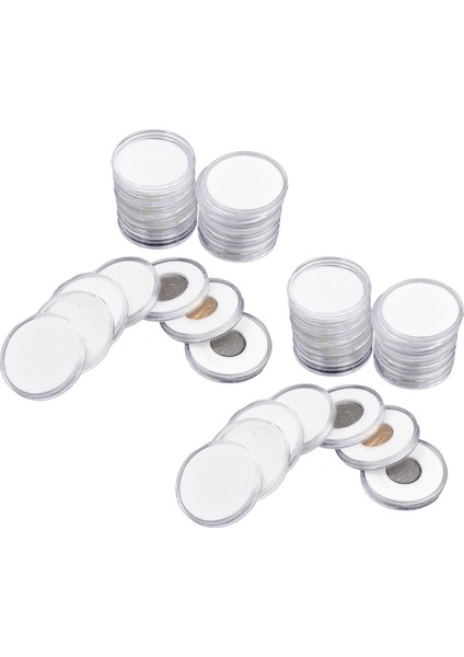 120 Adet 46MM Para Kutuları Kapsül Tutucu Uygulamalı Şeffaf Plastik Yuvarlak Saklama Kutusu (Yurt Dışından) fiyatları