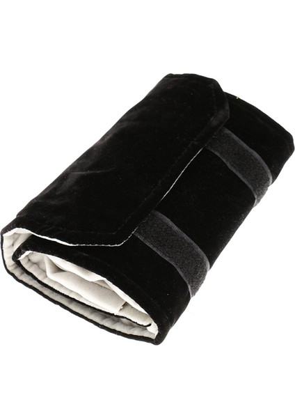 2x Mücevher Rulo Mücevher Çantası, Flanelden Yapılmış, Yüzük Için, Seyahat Sırasında Takı Saklamak Için - Siyah, Gri, Küçük (Yurt Dışından) indirimleri