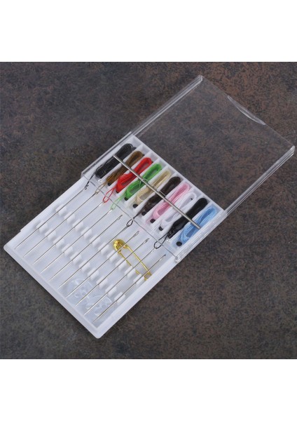14 Kutu Mini Hızlı Düzeltme Dikiş Seti Kolay Ön Dişli Iğne Seti Temel Kişisel Dikiş Seti Plastik Dişli Iğne Tutucu (Yurt Dışından)