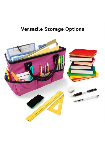 Masaüstü Dosya Klasörü Tote ve Stok Organize, Ofis Masası Organize Günlük Kullanım Için Sanat Organizatör Depolama Tote Çanta, Gül Pembe (Yurt Dışından) indirimleri