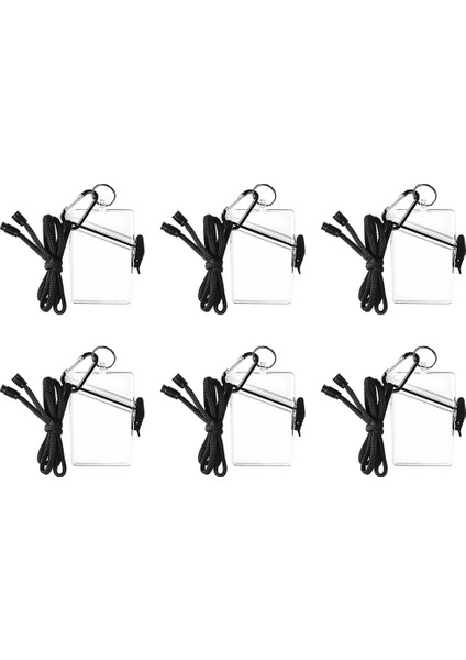 6 Paket Su Geçirmez Kimlik Kartı Rozeti Tutucu Kılıf-Şeffaf Su Geçirmez Spor Kılıf/kılıf Boyunluklar Kimlik ve Anahtar Kartları/soyunma Kuru Kutu (Yurt Dışından)
