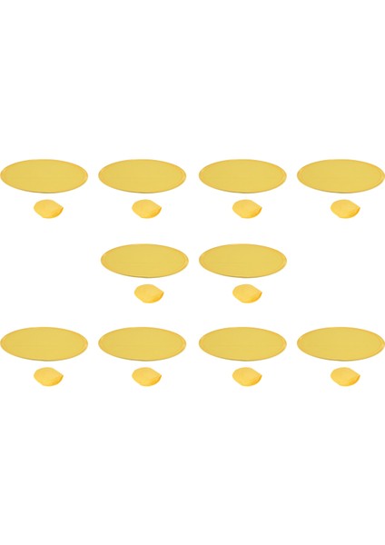 10X Katlanabilir Yuvarlak Yelpaze-Sarı (Yurt Dışından)