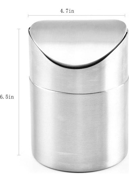 2x Mini Çöp Tenekesi Masa Için Kapaklı Masaüstü Çöp Tenekesi Küçük Minik Tezgah Çöp Kutusu Kutusu Ofis Banyo Mutfak Için (Yurt Dışından)