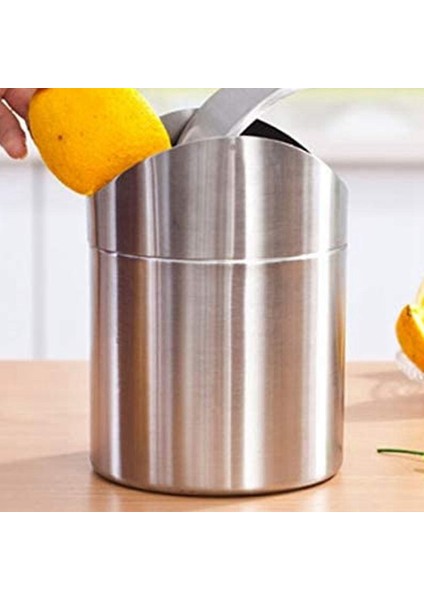 2x Mini Çöp Tenekesi Masa Için Kapaklı Masaüstü Çöp Tenekesi Küçük Minik Tezgah Çöp Kutusu Kutusu Ofis Banyo Mutfak Için (Yurt Dışından)