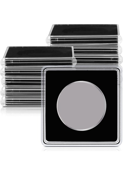20 Adet Gümüş Dolar Para Tutucu, 2 x 2 Yarım Dolar Para Tutucu Para Kapsül Para Yapış Plastik Para Tutucu, 30.5mm (Yurt Dışından)