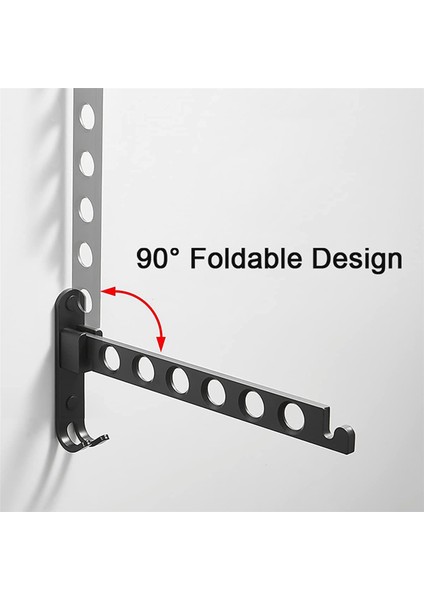 Katlanabilir Portmanto Kancaları, Duvar Portmanto Duvar Kancaları Balkon Banyo Çamaşır Odası Için Katlanır Kancalar (Siyah, 2 Parça) (Yurt Dışından) fırsatları