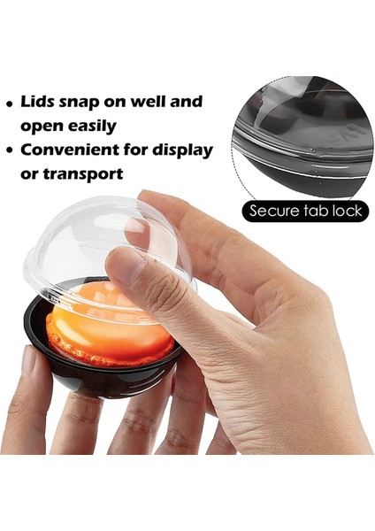 200 Paket Şeffaf Plastik Mini Kek Kabı, Mini Muffin Macaron Için Kubbe Kapaklı Bireysel Ambalaj Ikram Kutuları (Yurt Dışından) fiyatları