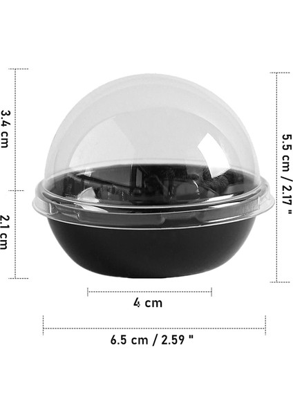 100 Paket Şeffaf Plastik Mini Cupcake Kabı, Mini Muffin Macaron Için Kubbe Kapaklı Bireysel Ambalaj Ikram Kutuları (Yurt Dışından) fırsatları