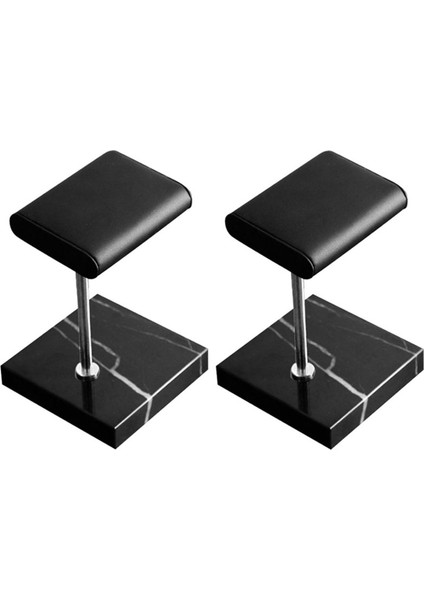 2x Siyah Mermer Taban Saat Standı Gümüş Renk Metal Çubuk Kemer Izle Ekran Sahne Bilezik Standı Takı Yerleştirme Standı (Yurt Dışından)