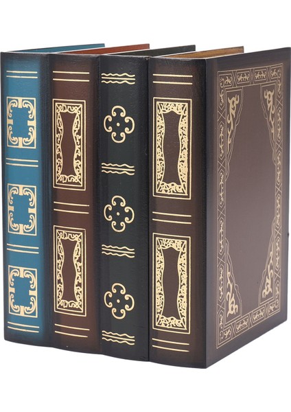 2x Yanlış Kitap Kutusu Vintage Depolama Sahne Kitap Takı Depolama Ambalaj Çalışma Kitabı Süsler Ahşap (Yurt Dışından) fırsatları