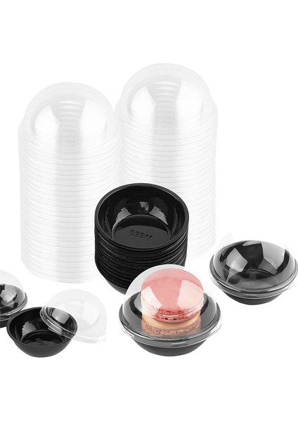 200 Paket Şeffaf Plastik Mini Kek Kabı, Mini Muffin Macaron Için Kubbe Kapaklı Bireysel Ambalaj Ikram Kutuları (Yurt Dışından) indirimleri