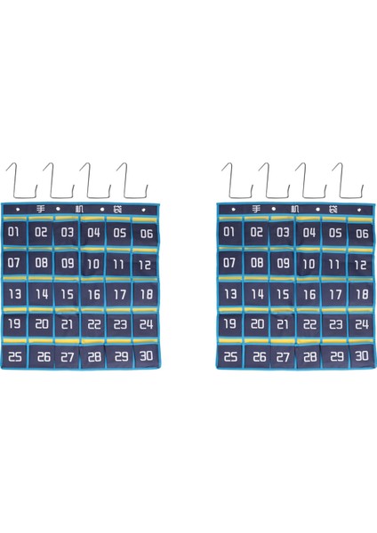 2X30 Numaralı Cepler Grafik Cep Telefonu Organizatör Asılı Saklama Çantası Sınıf Hesap Makinesi Cep Telefonu Tutucular (Yurt Dışından) fiyatları