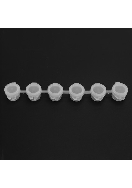1200 Adet Boş Boya Potu, 200 Şeritler Akrilik Mini Boya Kabı Şeritler Sanat Için Kapaklı Depolama 3 ml (Yurt Dışından)