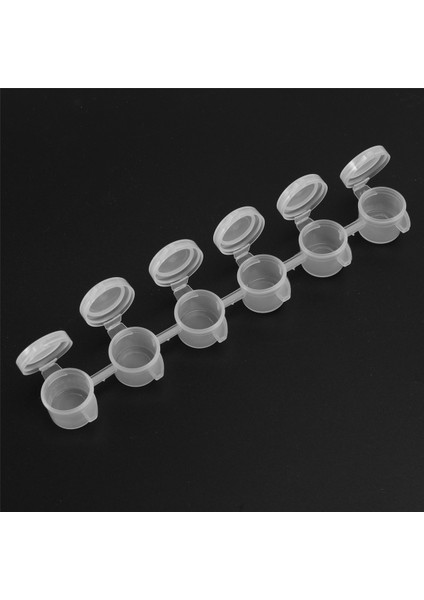 1200 Adet Boş Boya Potu, 200 Şeritler Akrilik Mini Boya Kabı Şeritler Sanat Için Kapaklı Depolama 3 ml (Yurt Dışından)